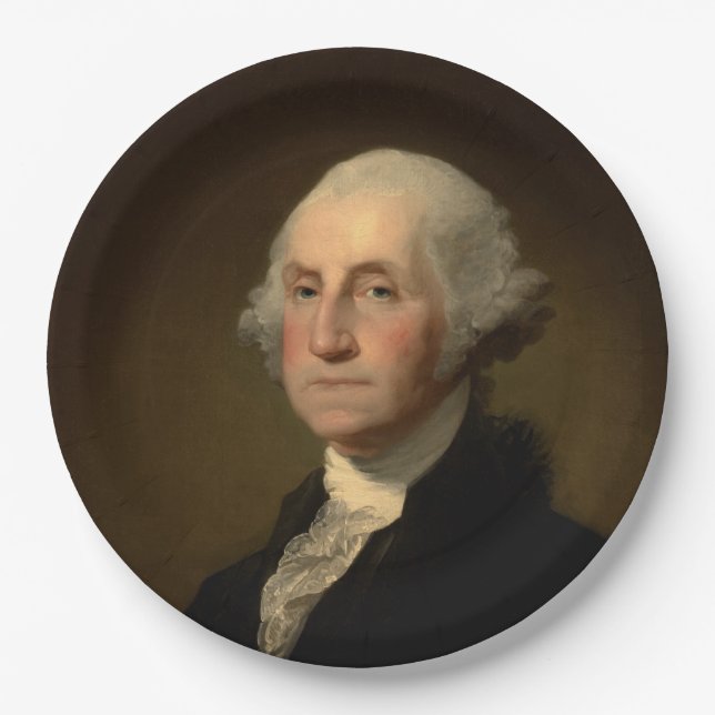 George Washington 1st American President by Stuart Paper Plates (Front)