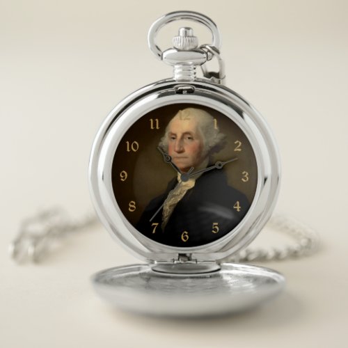 George Washington 1st American President by Stuart Pocket Watch