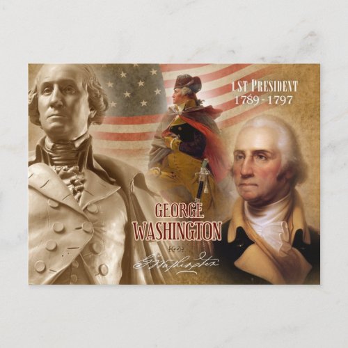 George Washington _ 1st President of the US Postcard