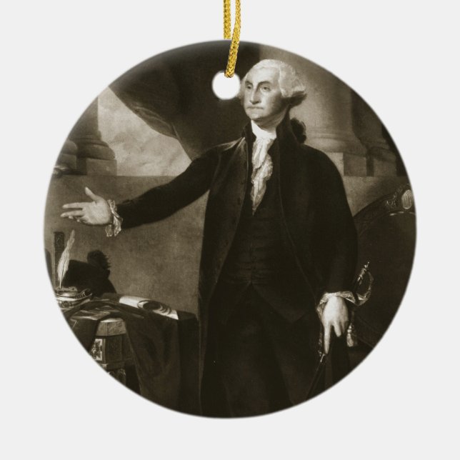 George Washington, 1st President of the United Sta Ceramic Ornament (Front)