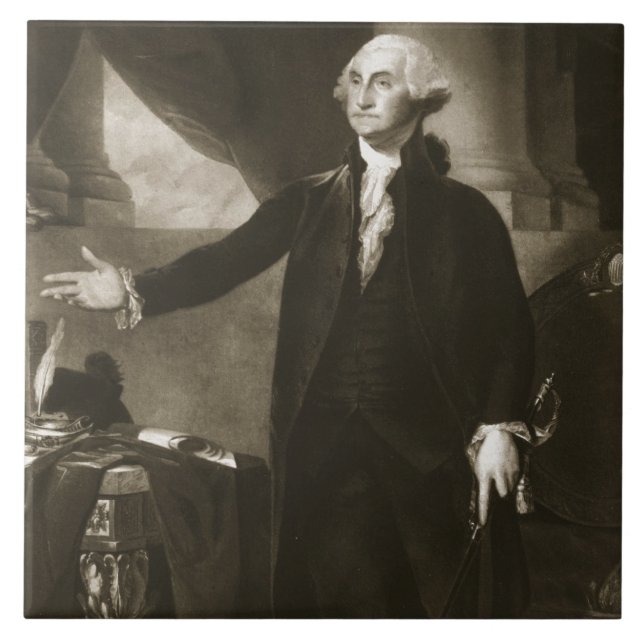 George Washington, 1st President of the United Sta Ceramic Tile (Front)