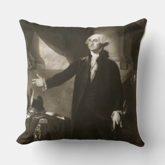 George Washington, 1st President of the United Sta Throw Pillow (Front)