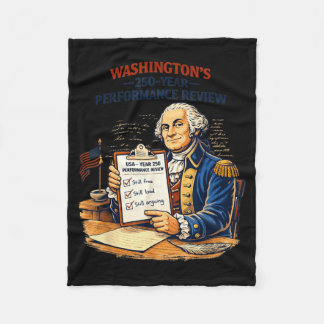 George Washington 250 Year Funny Performance Fleece Blanket