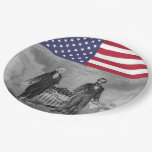 George Washington Abraham Lincoln American Flag Paper Plates