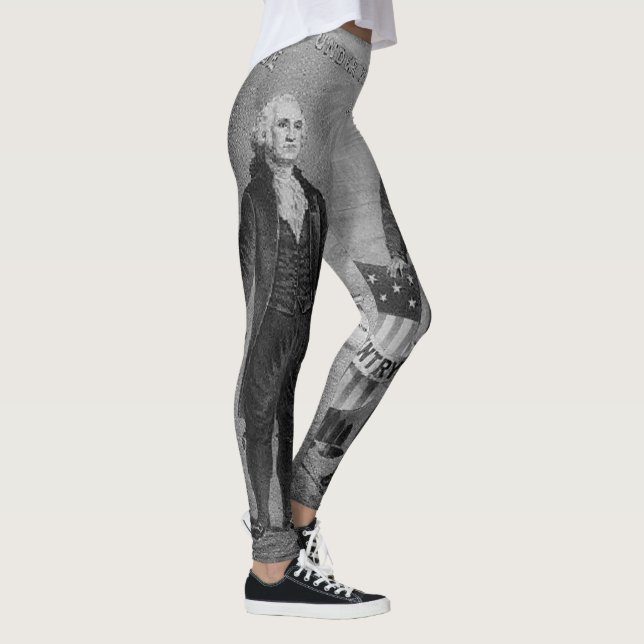 George Washington Abraham Lincoln Patriotic July 4 Leggings (Right)