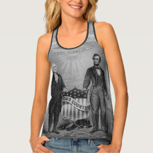 George Washington Abraham Lincoln USA American Tank Top
