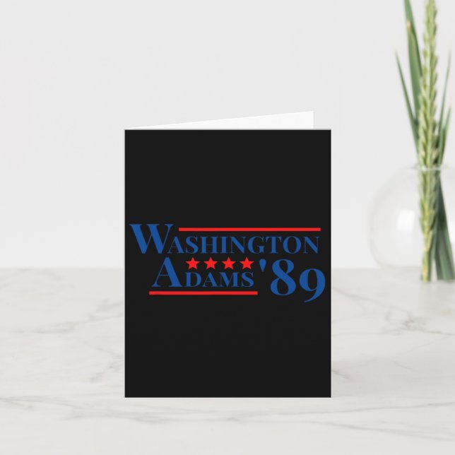 George Washington Adams 1789 Election Founding Fat Card (Front)