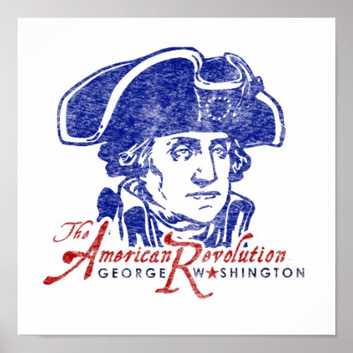 George Washington American Revolution Retro Poster