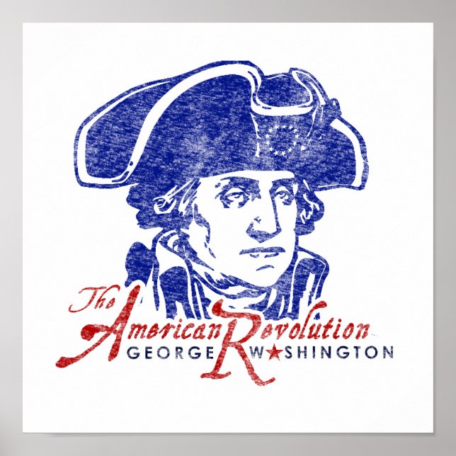 George Washington American Revolution Retro Poster (Front)