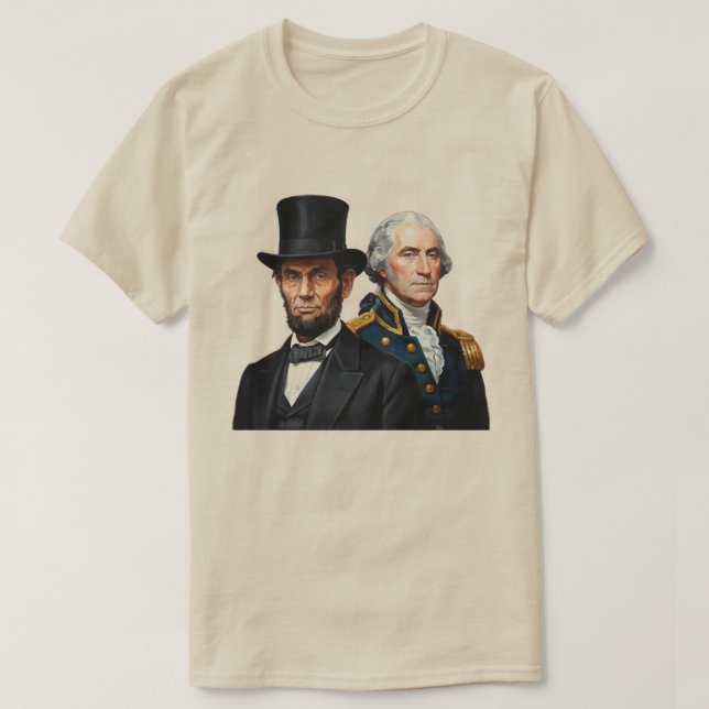 George Washington and Abraham Lincoln  T-Shirt (Design Front)