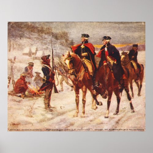 George Washington and Lafayette at Valley Forge Poster