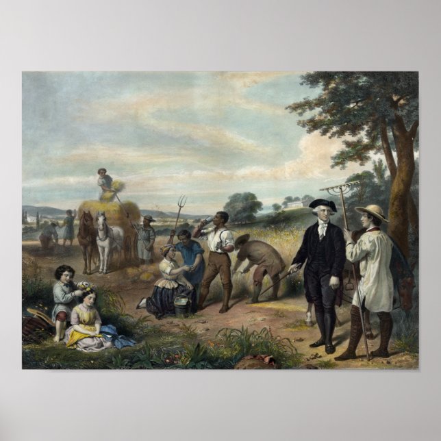 "George Washington as a Farmer" print/poster Poster (Front)