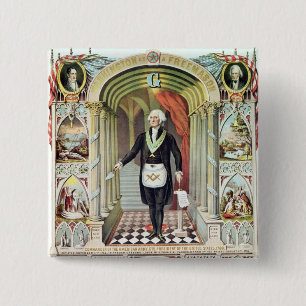 George Washington as a Freemason Button