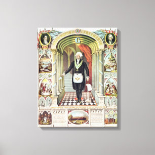 George Washington as a Freemason Canvas Print