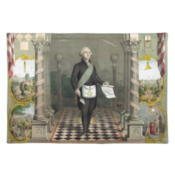 George Washington As A Freemason Cloth Placemat by vintageworks at Zazzle