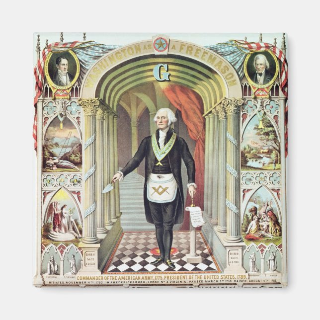 George Washington as a Freemason Magnet (Front)