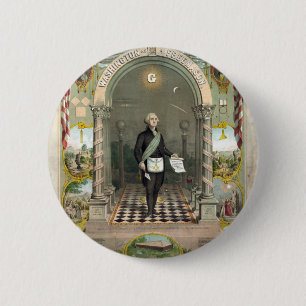George Washington as a Freemason Pinback Button