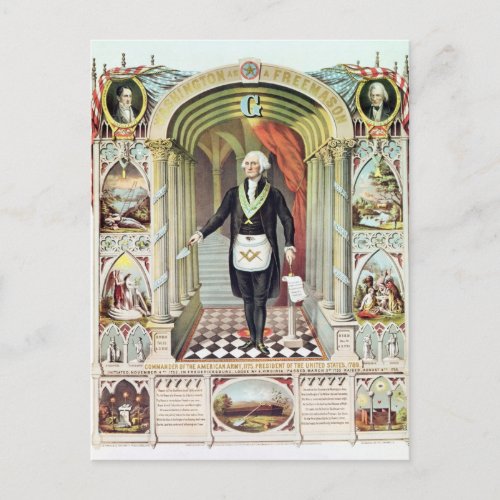 George Washington as a Freemason Postcard