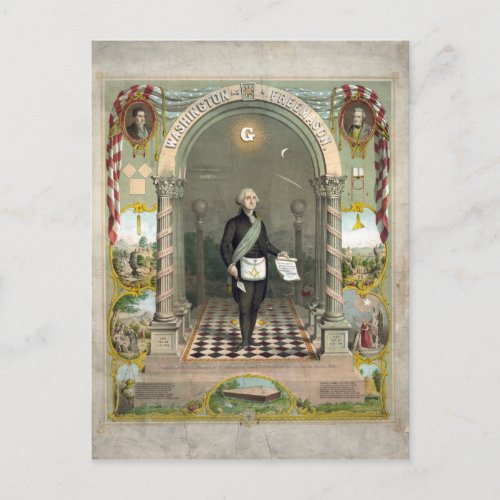 George Washington as a Freemason Postcard
