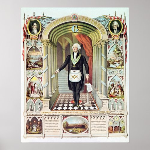 George Washington as a Freemason Poster