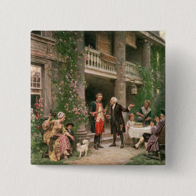 George Washington at Bartram's Garden Button (Front)