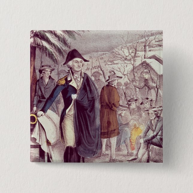 George Washington at Valley Forge Button (Front)