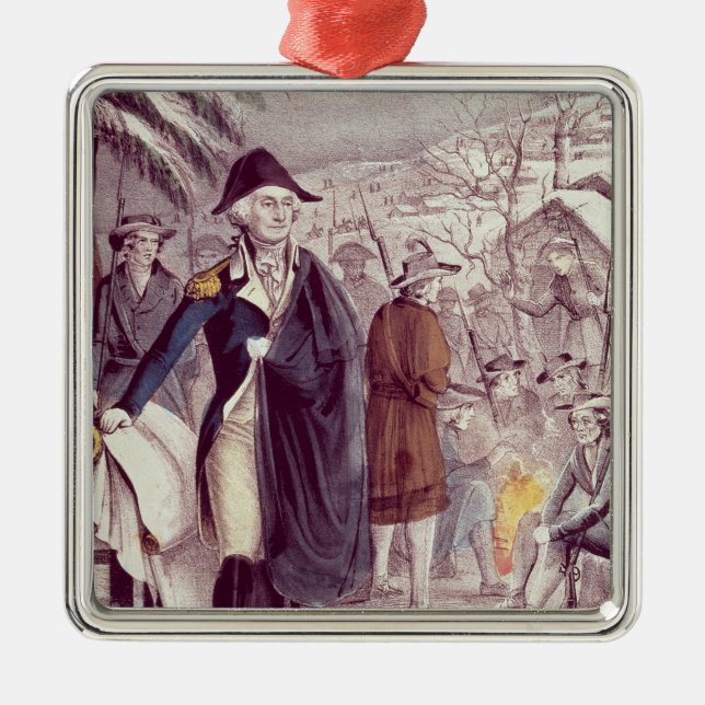 George Washington at Valley Forge Metal Ornament (Front)