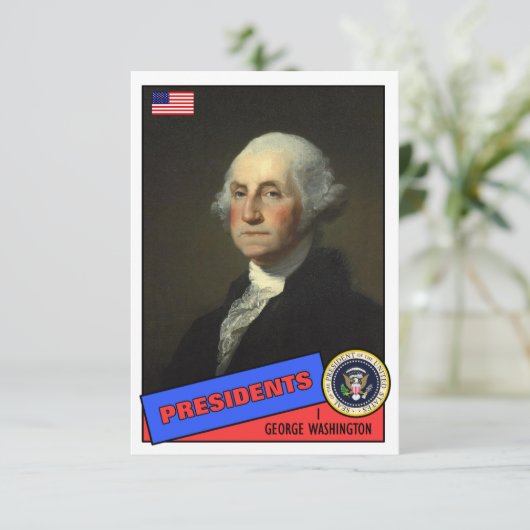 George Washington Baseball Card (Standing Front)