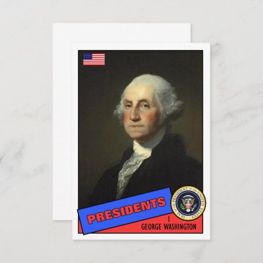 George Washington Baseball Card (Front/Back)