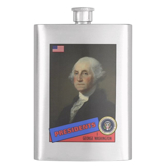 George Washington Baseball Card Flask (Front)