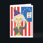 George Washington Birthday Card<br><div class="desc">This George Washington design was made in general for Washington Birthday and Presidents Day but since I have decided to do a series of other Presidents as well I think they can be an everyday collectible piece such as the postcard and photo sculpture. The Birthday card can be used for...</div>