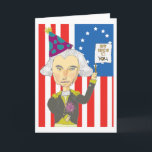 George Washington Birthday Card<br><div class="desc">This George Washington design was made in general for Washington Birthday and Presidents Day but since I have decided to do a series of other Presidents as well I think they can be an everyday collectible piece such as the postcard and photo sculpture. The Birthday card can be used for...</div>