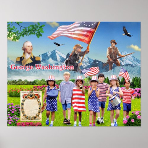 George Washington Birthday Presidents Day   Poster