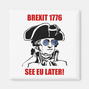 George Washington Brexit 1776 EU Flag Sunglasses Magnet