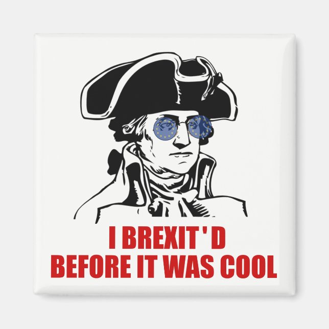 George Washington Brexit 1776 EU Flag Sunglasses Magnet (Front)