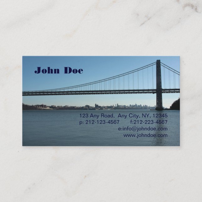 George Washington Bridge Business Card (Front)