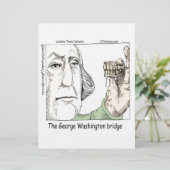 George Washington Bridge & Dentures Funny Gift (Standing Front)