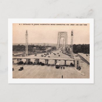George Washington Bridge  Entrance  Nj Vintage Postcard by markomundo at Zazzle