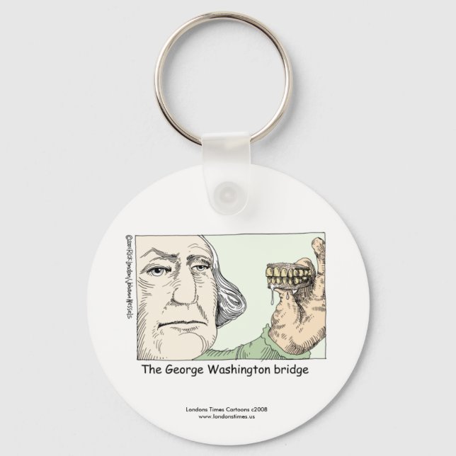 George Washington Bridge Funny Key Chain (Front)