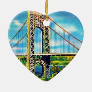 George Washington Bridge, New York City Ceramic Ornament