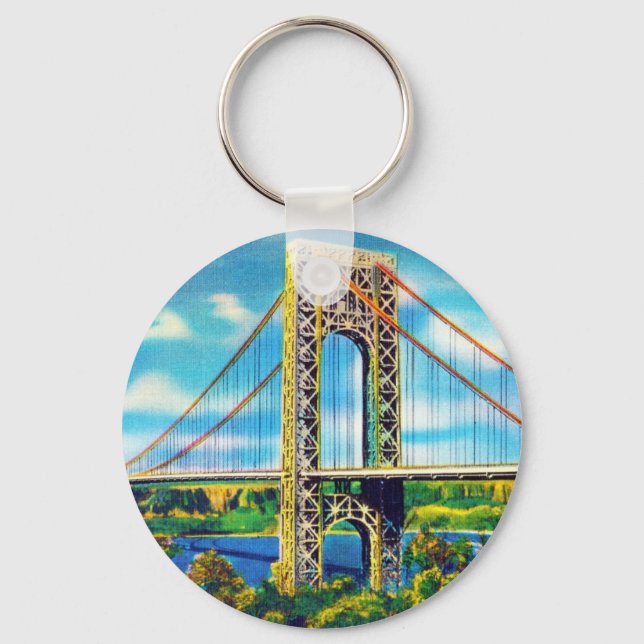 George Washington Bridge, New York City Keychain (Front)