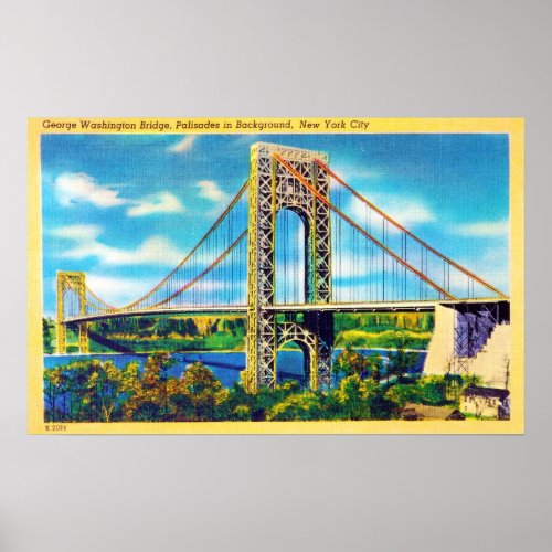 George Washington Bridge New York City Poster