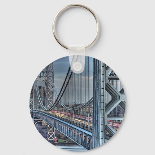 George Washington Bridge  The Red Lighthouse NYC Keychain