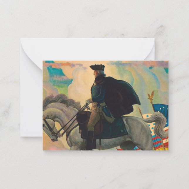 George Washington by Newell Convers Wyeth Note Card (Front)