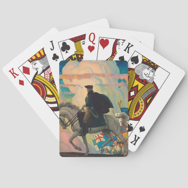 George Washington by Newell Convers Wyeth Poker Cards (Back)