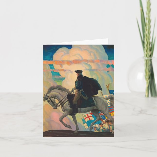 George Washington by Newell Convers Wyeth Thank You Card (Front)