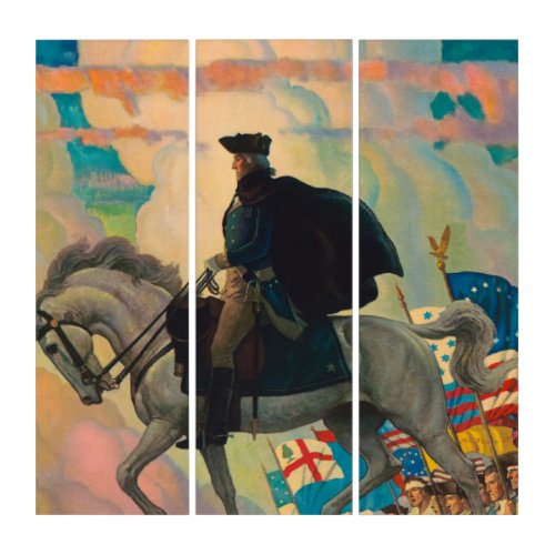 George Washington by Newell Convers Wyeth Triptych