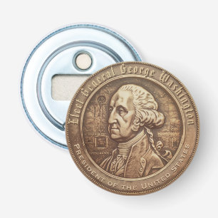 George Washington Campaign Button Bottle Opener