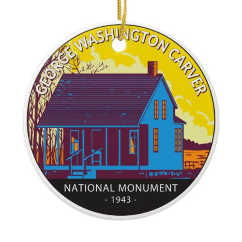 George Washington Carver National Monument Vintage Ceramic Ornament