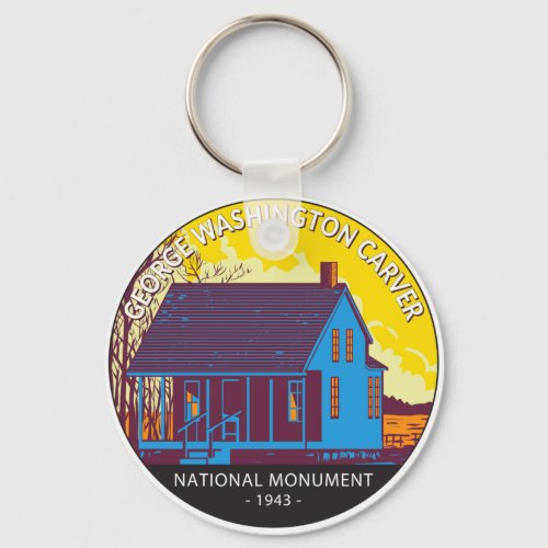 George Washington Carver National Monument Vintage Keychain